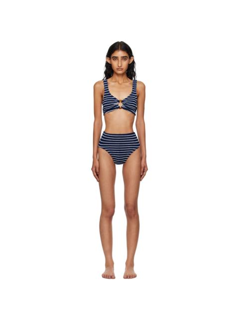 Hunza G Navy & White Nadine Bikini