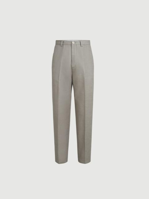 Brunello Cucinelli Cotton and linen panama trousers