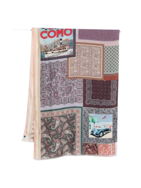 Pierre-Louis Mascia Lago di Como silk printed scarf