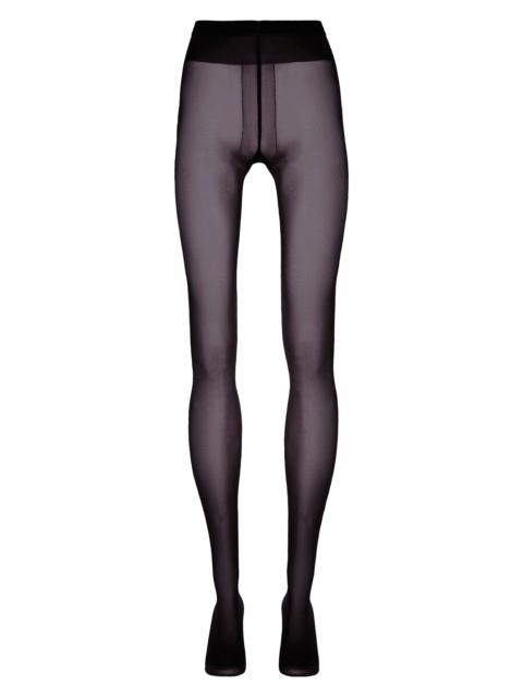 Wolford Women's Crystal Tights - Black Jet Hematite