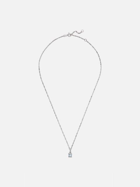 STONE AND STRAND Le Bleu 14kt white gold necklace with diamonds and aquamarine