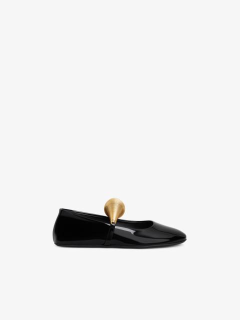 Alaïa JEWEL BALLET FLATS IN PATENT LEATHER