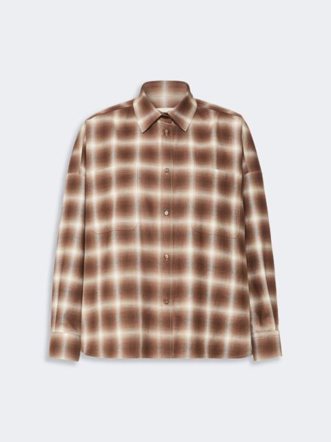WEEKEND Max Mara WKSFIORITO Check design cotton flannel shirt - BROWN