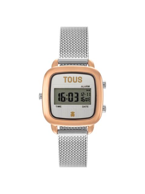 TOUS Two-tone digital Watch with steel bracelet D-Logo Mini