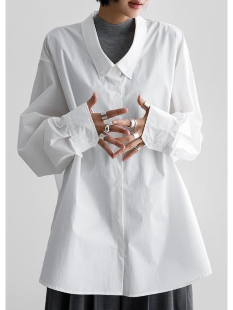 The Frankie Shop Revel Poplin Oversized Shirt - White