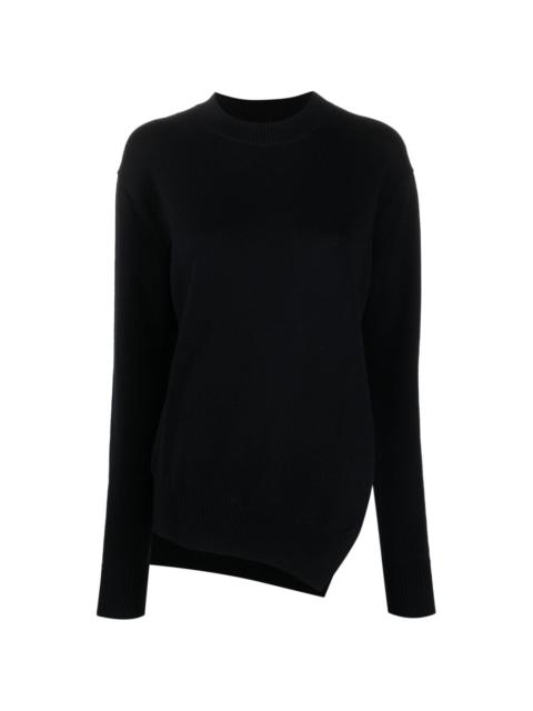 Studio Nicholson Shiso asymmetric-hem jumper