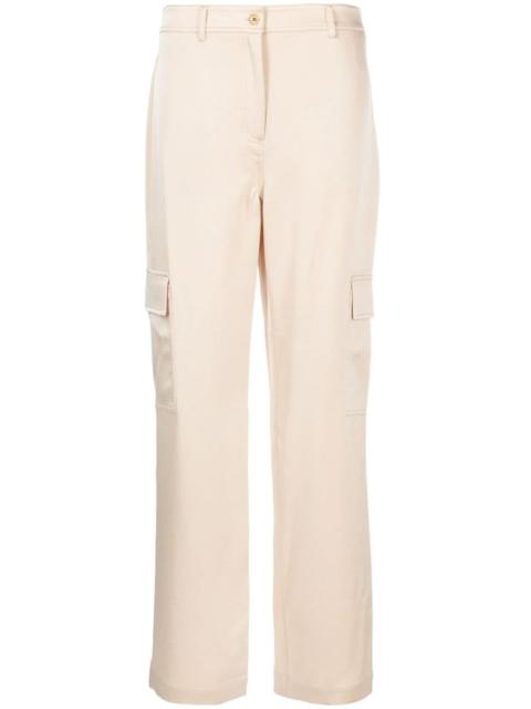 MICHAEL KORS straight-leg satin-finish trousers