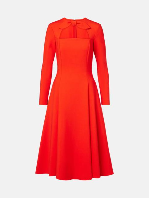 Oscar de la Renta Cutout wool-blend cocktail dress