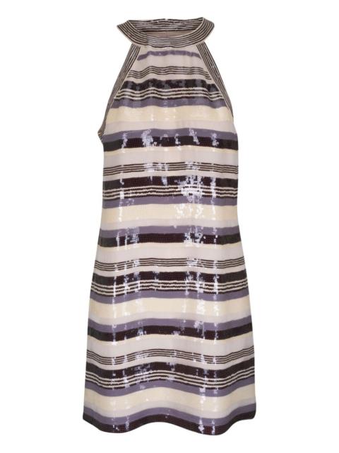 Brunello Cucinelli halter-neck sequin-embellishment mini dress