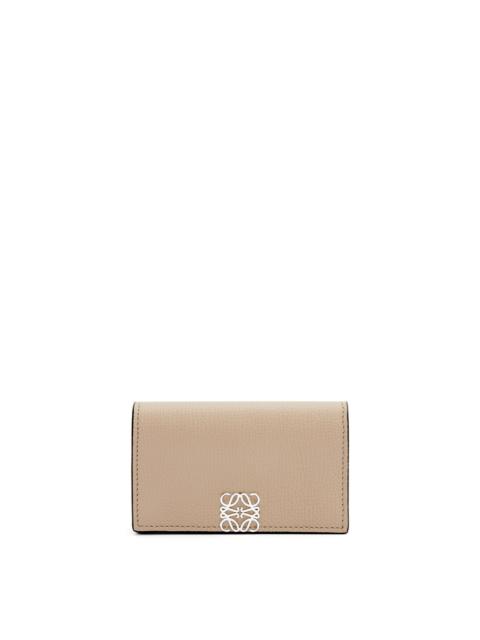 Loewe Anagram business cardholder in pebble grain calfskin