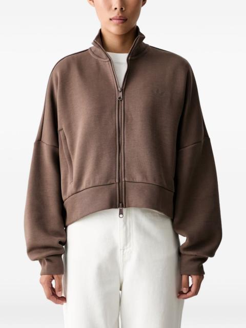 adidas logo-embroidered zip-up sweatshirt
