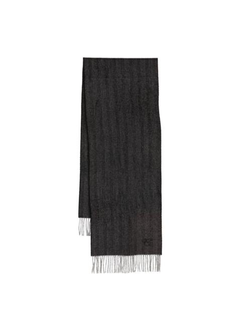 Canali chevron-knit cashmere scarf