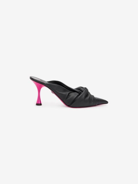 Roberto Cavalli Leather Mules With Knotted Detail