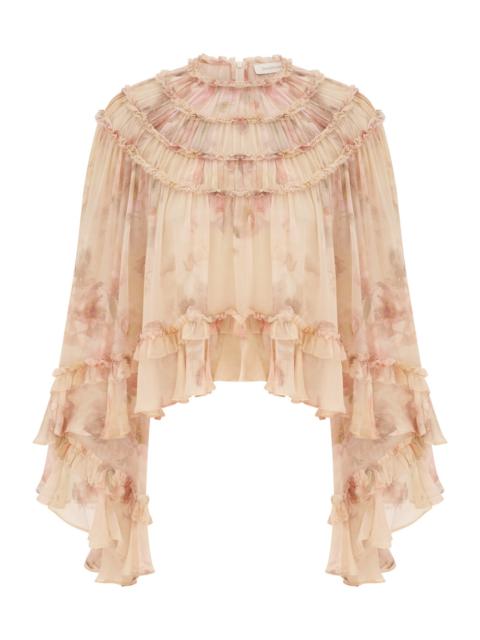 Zimmermann HYPNOTIC SHIRRED BLOUSE