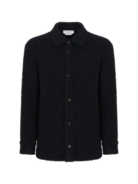 Drew Overshirt in Black Cashmere Boucle