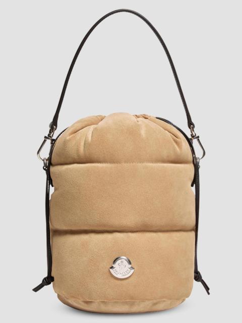 Moncler Women's Caradoc Bucket Bag in Suede - Beige