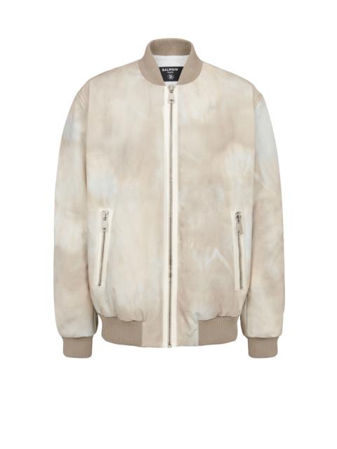 Balmain Desert print cotton bomber jacket