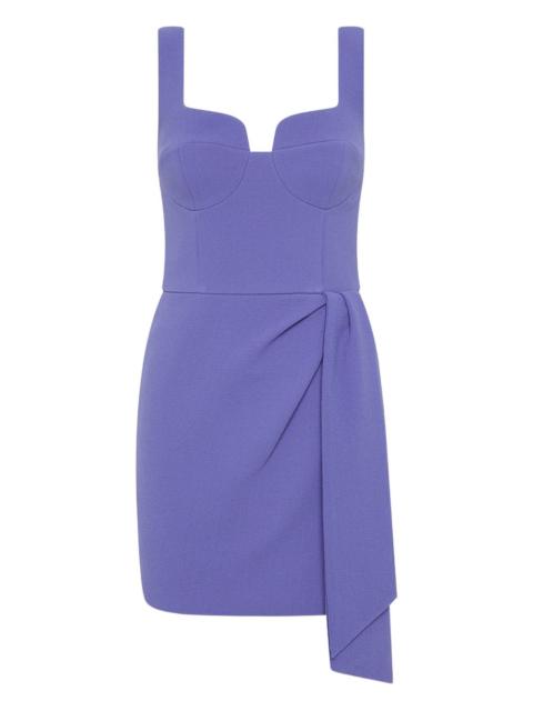 REBECCA VALLANCE Violetta sweetheart-neckline draped minidress