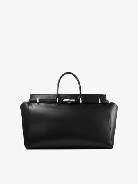 JIMMY CHOO Diamond Belted Top Handle Large
Black Leather Belted Top Handle Bag