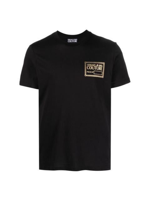 metallic logo-print cotton T-shirt