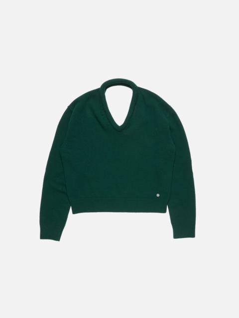 Acne Studios Wool knit with cut-out - Dark green