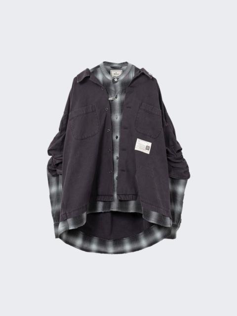 Layered Long Sleeve Shirts Black