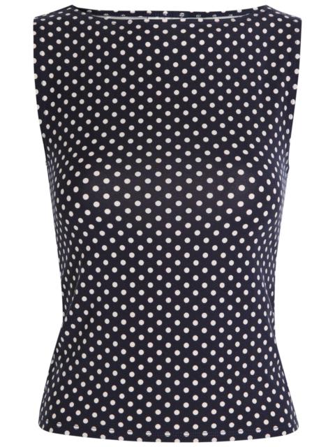 Reformation Reformation Dusk Polka dot Stretch-jersey top