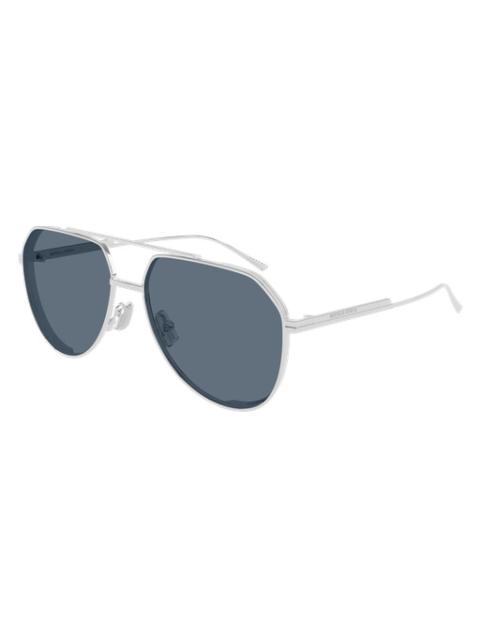 Bottega Veneta PILOT SHAPE SUNGLASSES (SILVER/BLUE)