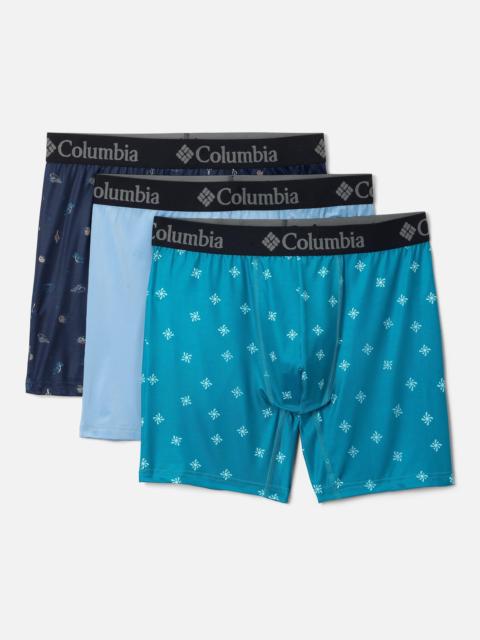Columbia Mens Printed 360 Stretch Boxer Briefs - 3 Pack