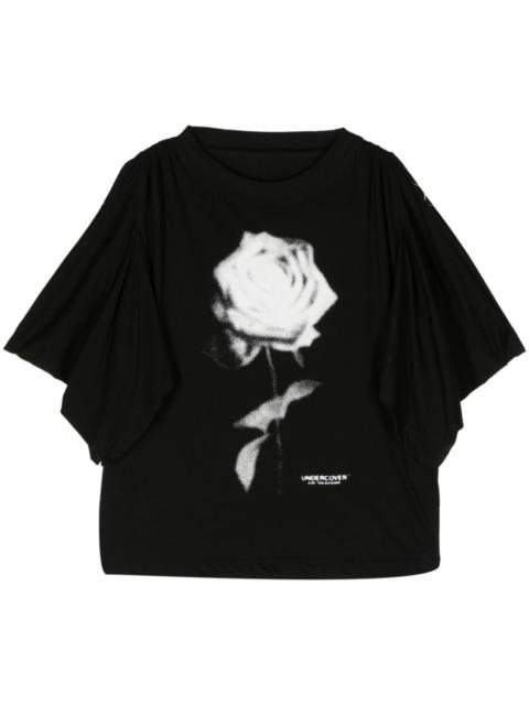 UNDERCOVER rose-print cotton T-shirt