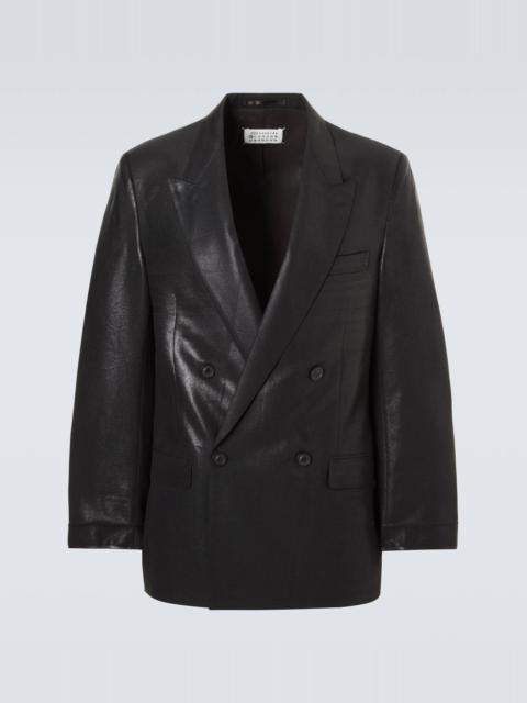 Maison Margiela Double-breasted virgin wool blazer