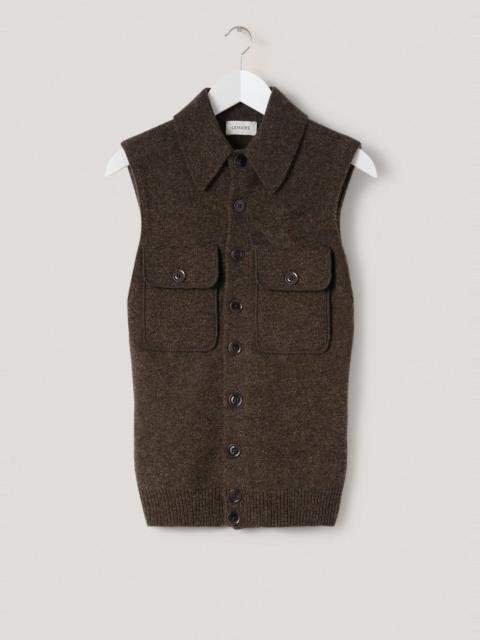 Lemaire SLEEVELESS FITTED CARDIGAN