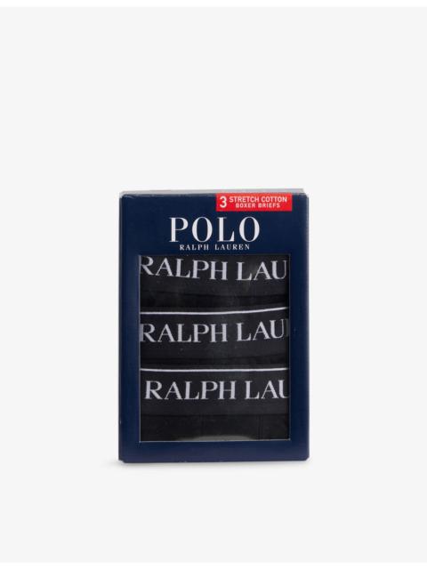 Polo Ralph Lauren Pack of three classic-fit stretch-cotton boxer briefs