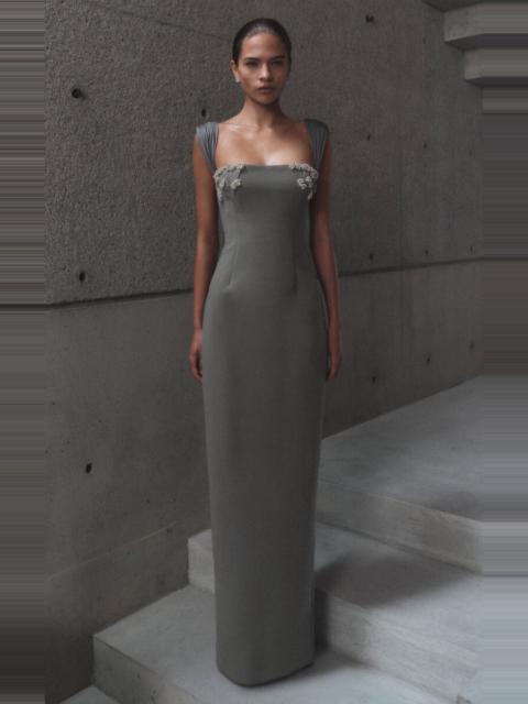 RACHEL GILBERT Malia Gown dark wash