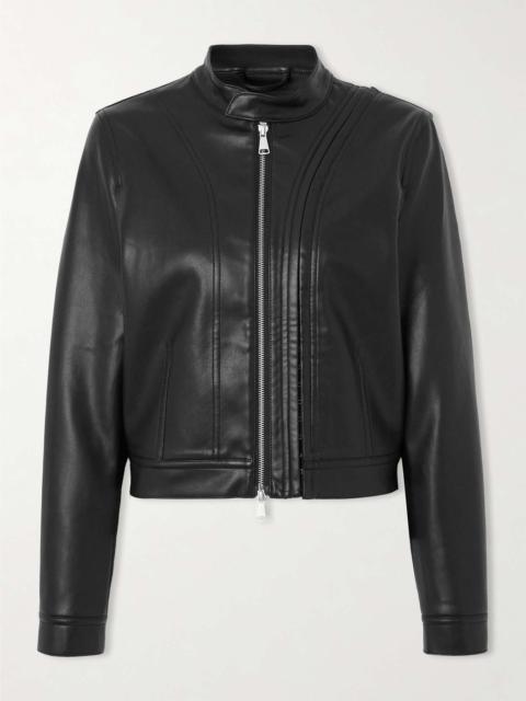 Y/Project Faux leather cropped biker jacket