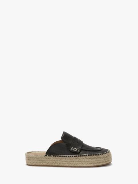 JW Anderson LEATHER ESPADRILLE LOAFER MULES