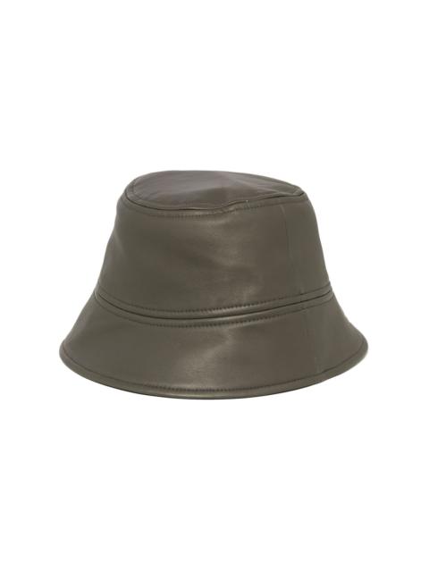Yves Salomon leather bucket hat