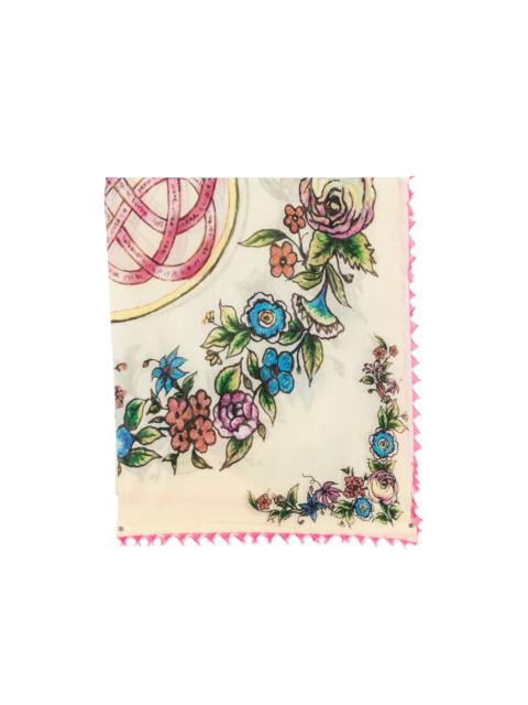 Faliero Sarti Marcella floral-print fringed-edge scarf