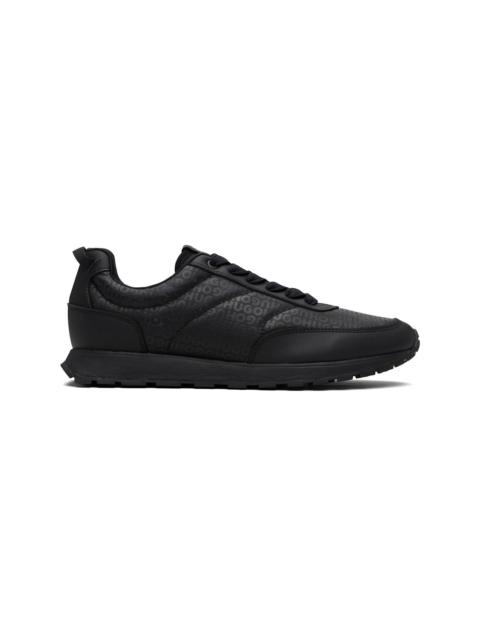 HUGO Black Monogrammed Uppers Sneakers