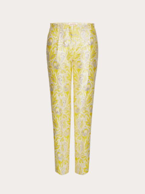 Valentino metallic lace wide-leg trousers - Yellow