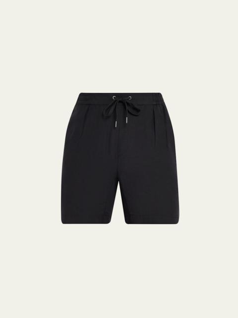 Ralph Lauren Men's Silk and Linen Double-Pleated Drawstring Shorts