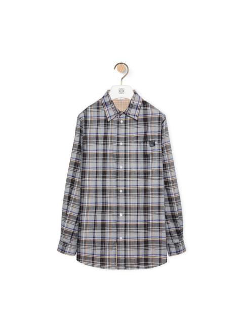 Check shirt in cotton and polyester