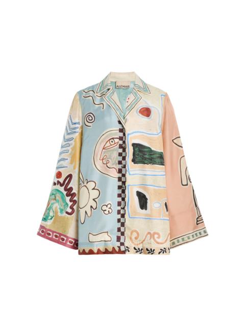 ALÉMAIS Michelle Silk-Twill Shirt multi