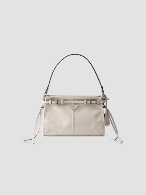 Prada Women's Bonnie Small Leather Top Handle Bag - White