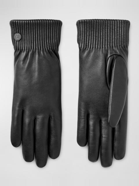 Canada Goose Ribbed Leather Gloves