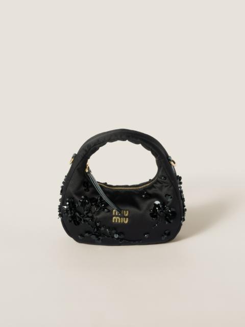 Miu Miu Wander embroidered duchesse mini-bag | REVERSIBLE