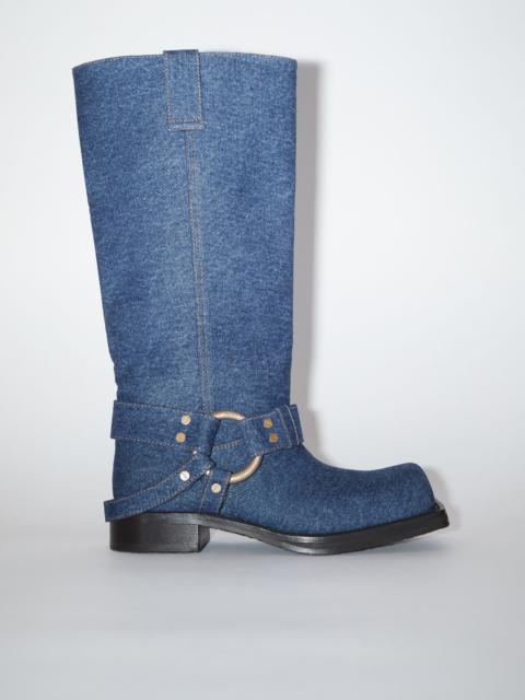 Denim buckle boots - Blue