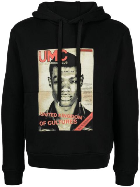 photograph-print jersey hoodie