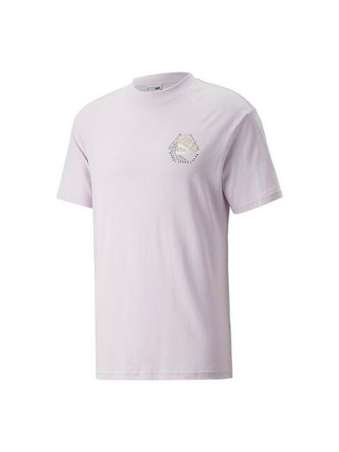 PUMA Logo Hc Graphic Tee 'Light Purple' 535384-17