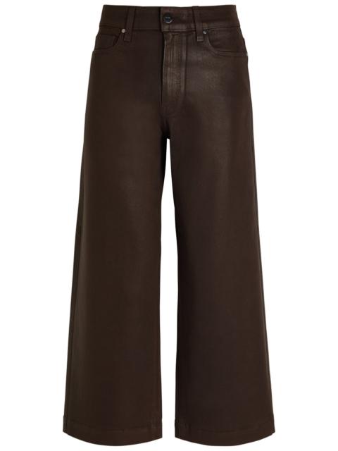 PAIGE Paige Anessa Coated Wide-leg Jeans